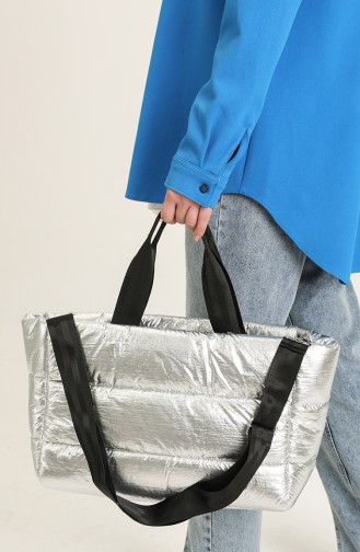 Silver Gray Shoulder Bag 0067-02