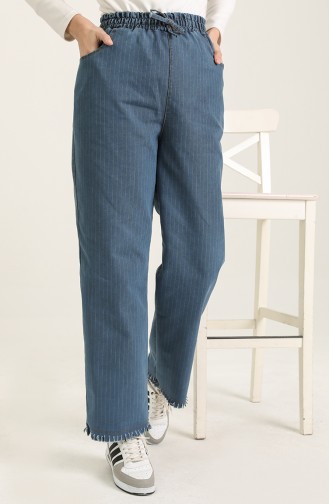 Pantalon Bleu Foncé 3606-01