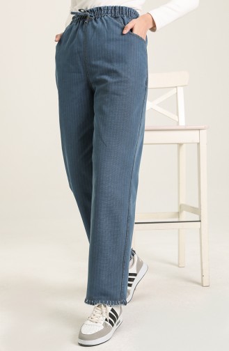 Pantalon Bleu Foncé 3606-01