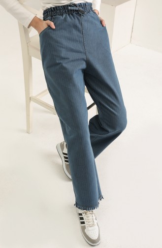 Pantalon Bleu Foncé 3606-01