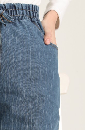 Pantalon Bleu Foncé 3606-01