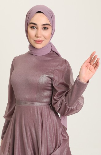 Lilac İslamitische Avondjurk 5672-02