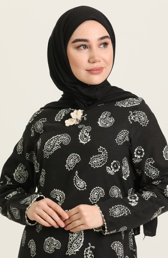 Black Hijab Dress 5656-01