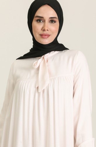 Ecru Hijab Dress 1730-07