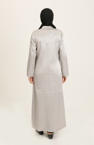 Abaya mit Reißverschluss 6013-02 Grau 6013-02