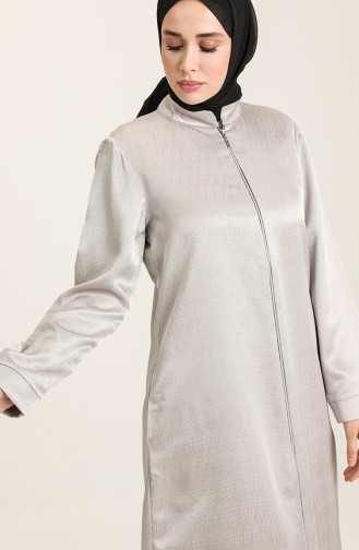 Abaya mit Reißverschluss 6013-02 Grau 6013-02