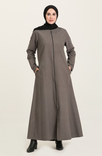 معطف طويل رمادي 2031-01