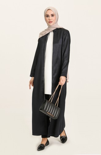 Abaya mit Reißverschluss 6013-03 Dunkelblau 6013-03