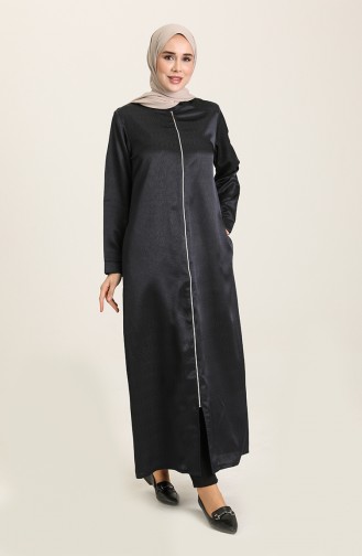 Abaya mit Reißverschluss 6013-03 Dunkelblau 6013-03