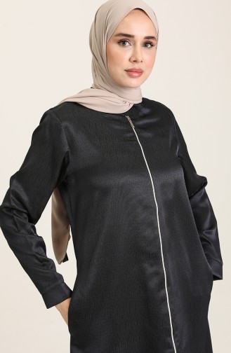 Abaya mit Reißverschluss 6013-03 Dunkelblau 6013-03