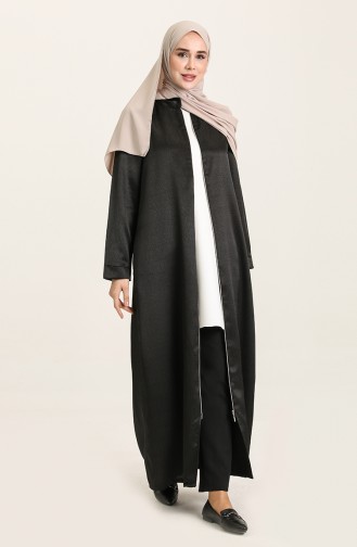 Abaya mit Reißverschluss 6013-01 Schwarz 6013-01