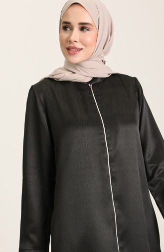 Abaya mit Reißverschluss 6013-01 Schwarz 6013-01