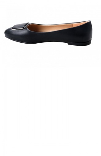 Black Woman Flat Shoe 22Y-069.SİYAH