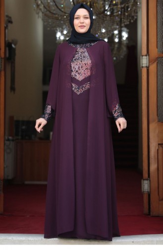 Habillé Hijab Pourpre 1830