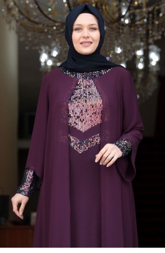 Habillé Hijab Pourpre 1830