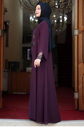 Lila Hijab-Abendkleider 1830