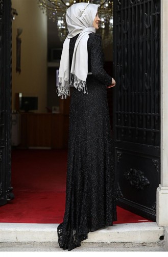 Schwarz Hijab-Abendkleider 1862