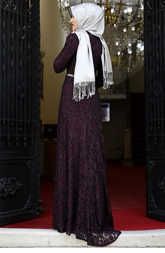 Lila Hijab-Abendkleider 1863