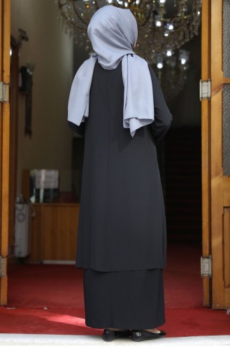 Black Hijab Evening Dress 1880