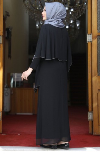 Black Hijab Evening Dress 1880