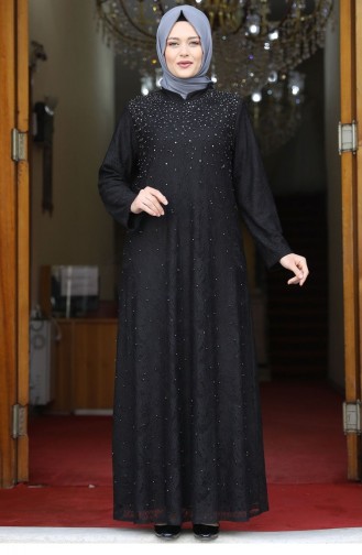 Schwarz Hijab-Abendkleider 1899