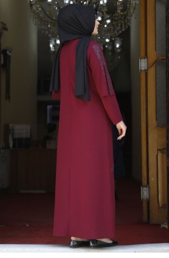 Claret Red Hijab Evening Dress 1921