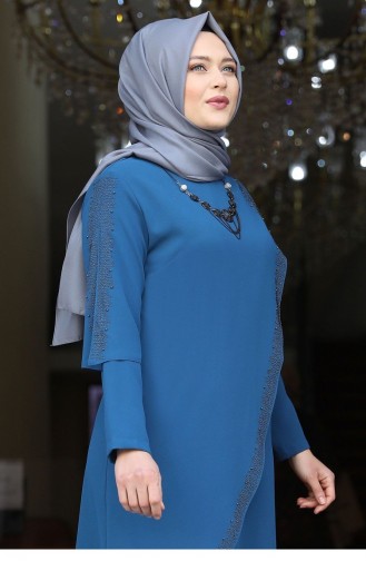 Indigo Hijab Evening Dress 1924