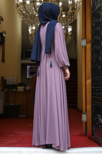 Dusty Rose Hijab Evening Dress 2074
