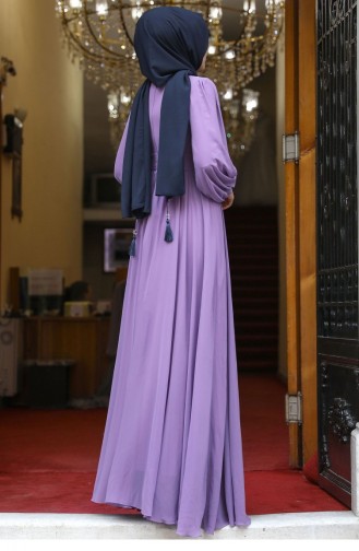 Violet Hijab Evening Dress 2077