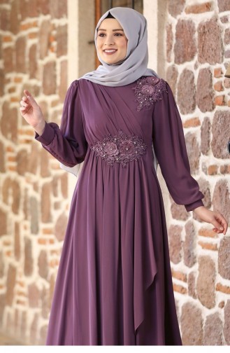 Dusty Rose İslamitische Avondjurk 2127