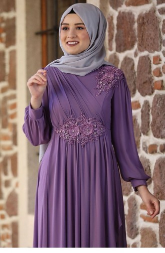 Lila Hijab-Abendkleider 2130
