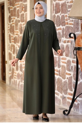 Khaki Hijab-Abendkleider 2154