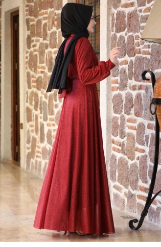 Claret red İslamitische Avondjurk 2163