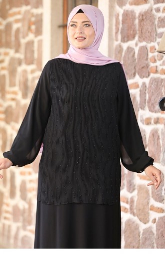 Black Hijab Evening Dress 2176