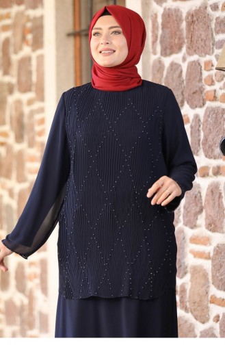 Habillé Hijab Bleu Marine 2180