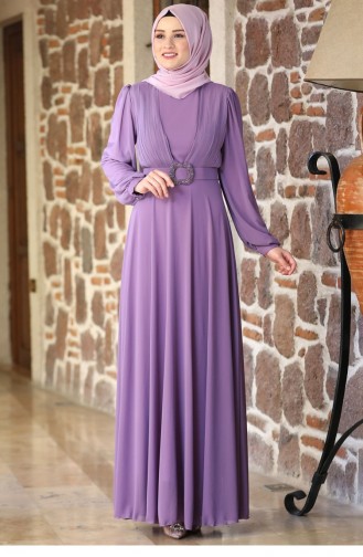 Violet Hijab Evening Dress 2191