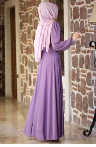 Violet Hijab Evening Dress 2191