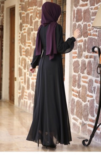 Schwarz Hijab-Abendkleider 2192
