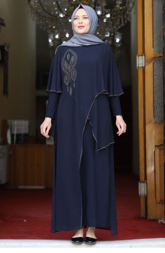 Habillé Hijab Bleu Marine 2205