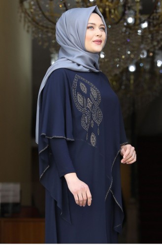 Habillé Hijab Bleu Marine 2205