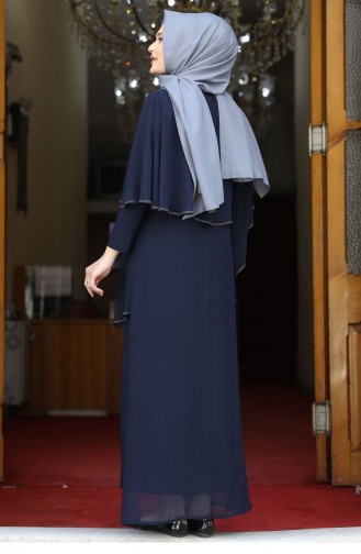 Habillé Hijab Bleu Marine 2205