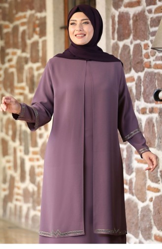 فساتين سهرة بتصميم اسلامي زهري باهت 2230