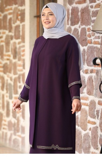Buse Tesettür Abiye Mürdüm Amine Hüma