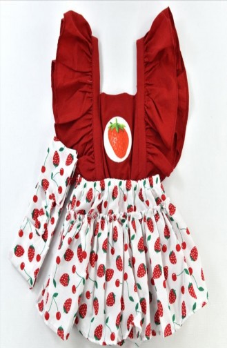 Red Baby and Children`s Dress 0008-04