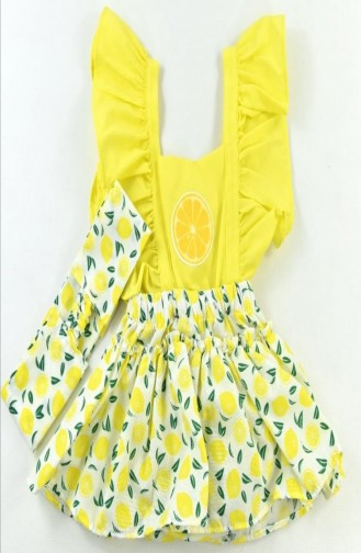 Yellow Baby and Children`s Dress 0008-02