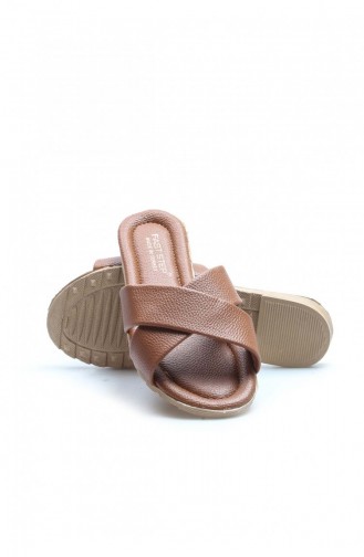 Tan Summer Slippers 935ZA111.Taba