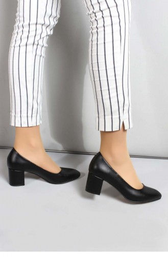 Black High-Heel Shoes 961ZA559.Siyah