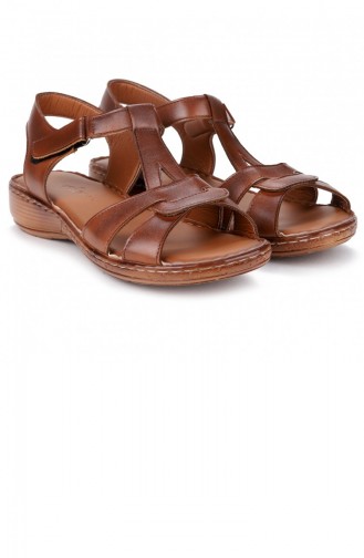 Tobacco Brown Summer Sandals 21YAZSANPOT0002_TAB.Taba