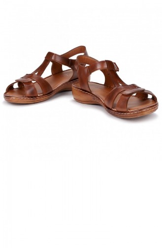 Tobacco Brown Summer Sandals 21YAZSANPOT0002_TAB.Taba
