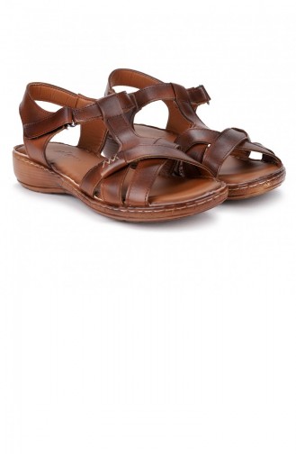 Tobacco Brown Summer Sandals 21YAZSANPOT0003_TAB.Taba